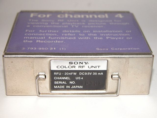 SONY EIAJ COLOR RF UNIT RFU 204FW REEL TO REEL VIDEO  