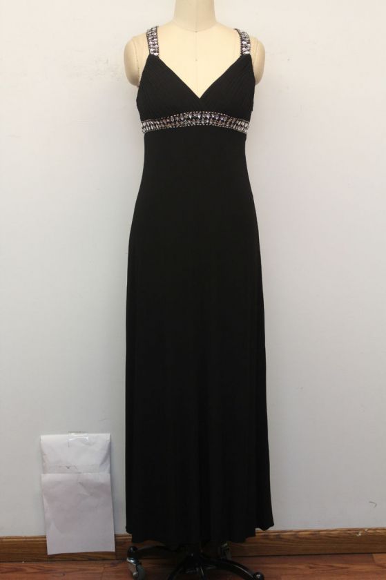 Beaded Halter Jersey With Pleated Bodice Prom/Evening Dress  