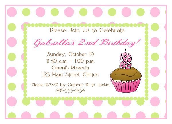 Discount Cupcake & Polka Dot Birthday Party Invitation  