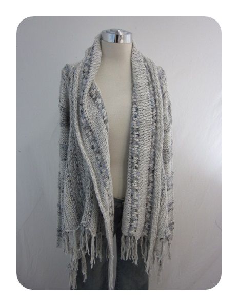 New Free People Frost Gray The Runaway Love Wrap Sweater Small $168 