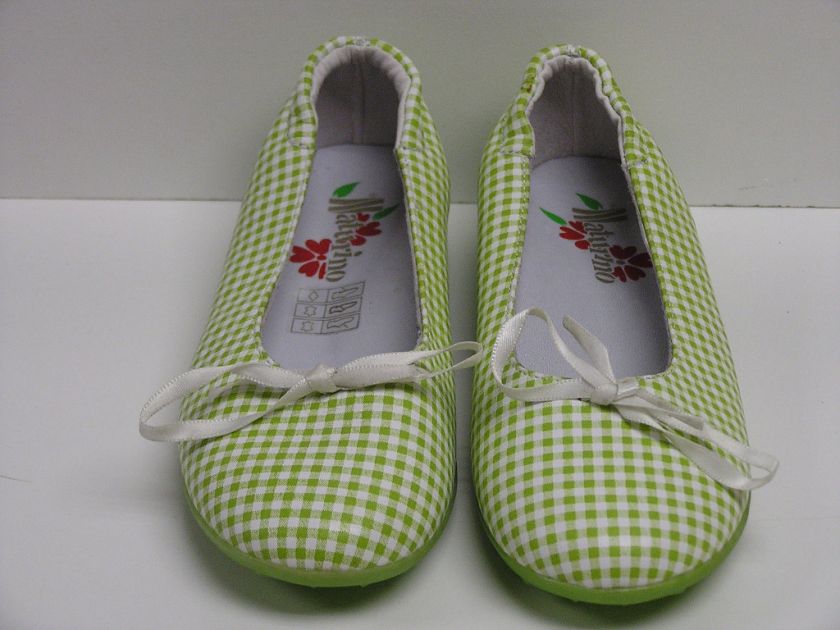 GORGEOUS GIRLS NATURINO LTHR GREEN BALLET SHOES  