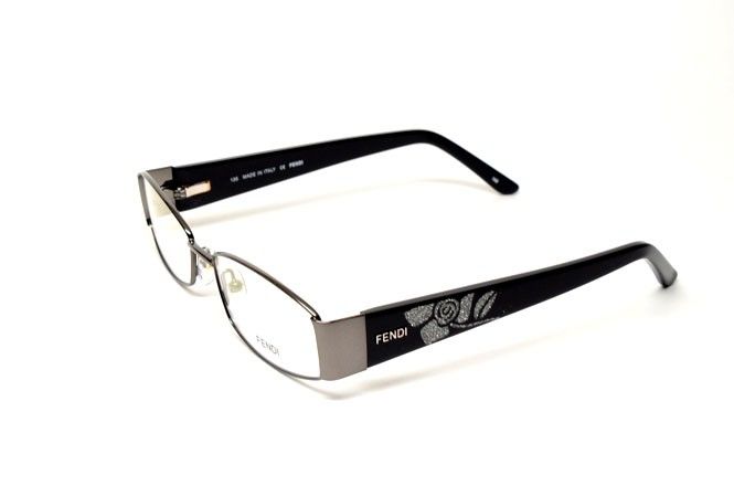 FENDI 925 035 BLACK/GUNMETAL 53 AUTHENTIC EYEGLASSES  