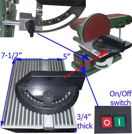 Heavy Duty 4 x 6 Belt Disc Sander Table Bench  