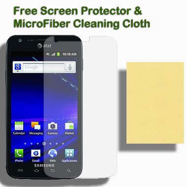 Case+Screen Protector for Samsung Galaxy S II Skyrocket G Leather 