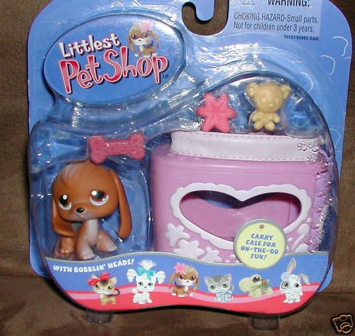 Littlest Pet Shop Beagle w/HEART case RARE #16 2004 HTF  