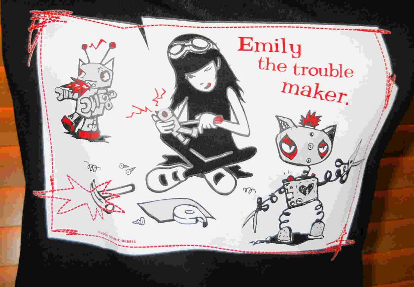 EMILY THE STRANGE~TROUBLE MAKER CAMI PJ BRIEFS SET  