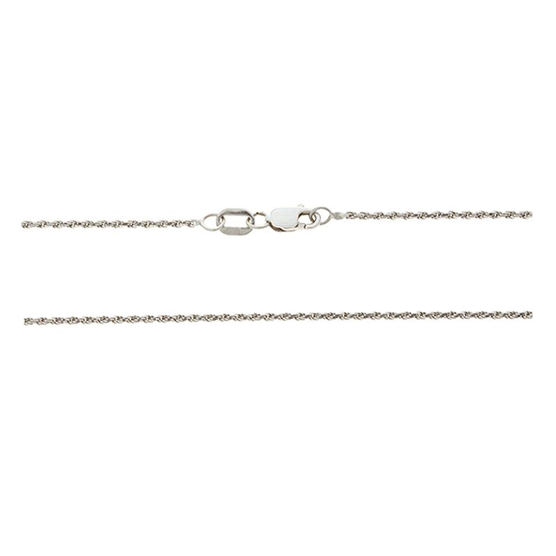 14KT WHITE GOLD   20 1.1 MM. ROPE NECKLACE GOLD CHAIN  