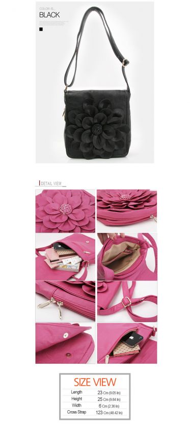 New Women Flower Pattern Shoulder Cross Clutch Body Bag  