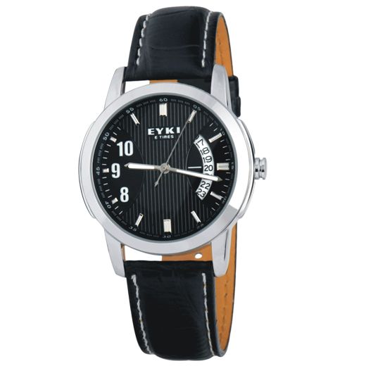   Quality Luxury Leather Men Wrist Watch 2 Colors WithBox 8411  