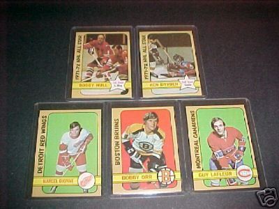 1972 73 TOPPS HOCKEY STAR LOT ORR, HULL ETC. NM MT  