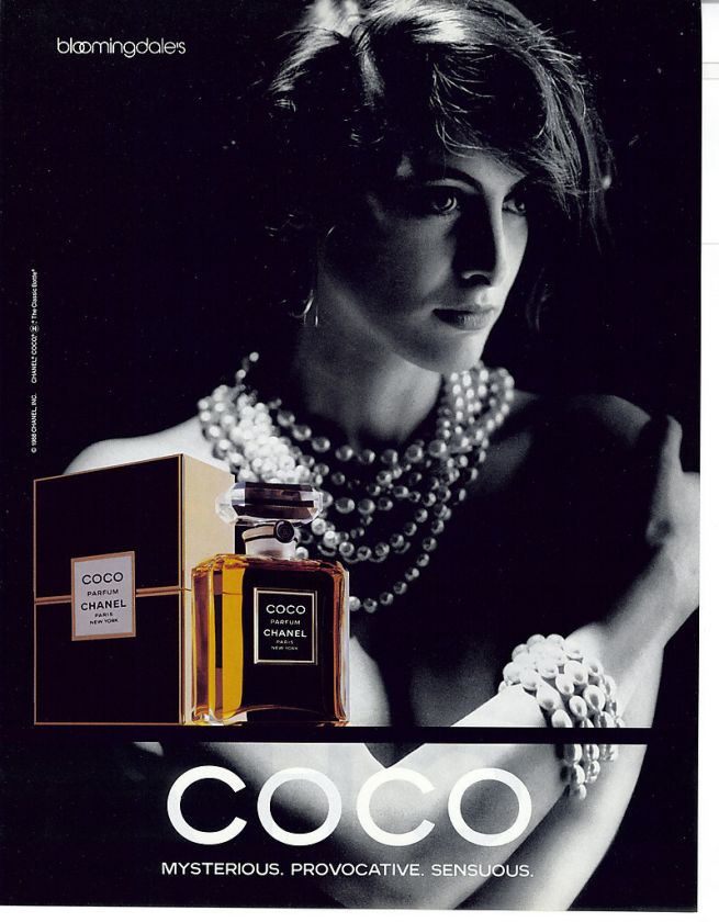 Coco Chanel Parfum Vintage 1989 Print Ad  