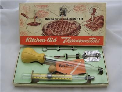 Vintage Chaney Kitchen Aid Thermometer Baster Set  