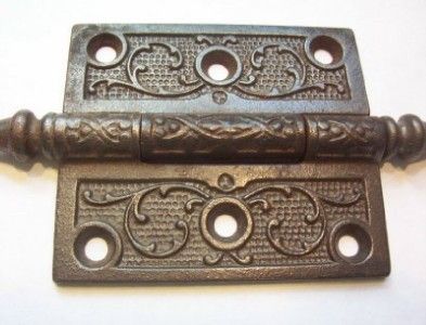 ANTIQUE 1880s EASTLAKE DOOR HINGE 3 1/2 X 3 READY 2 USE  