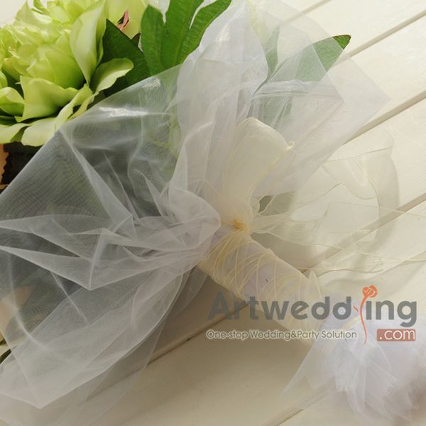   Wrapped Carnation and Cream Rose Bridal Bouquet Wedding Flower  