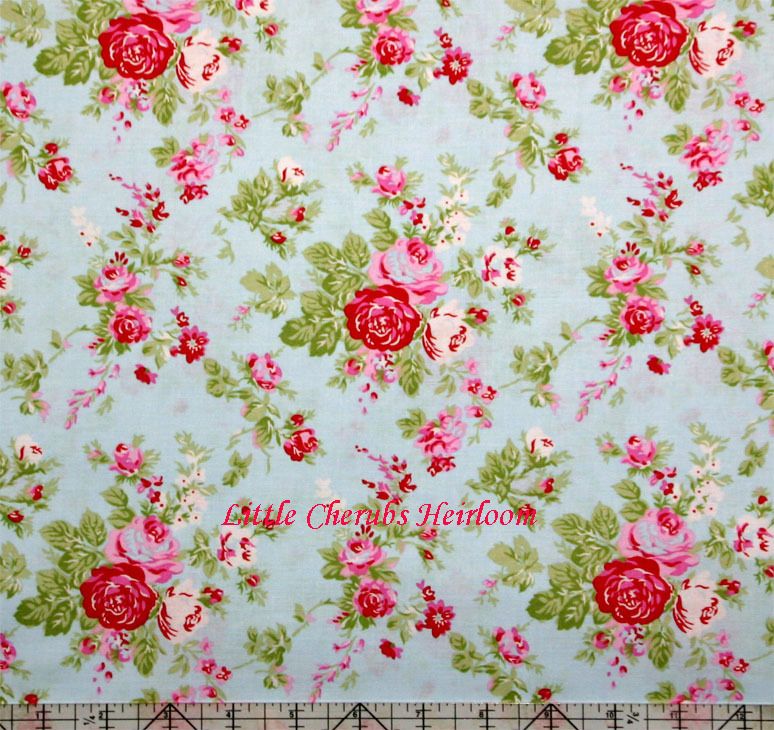 Free Spirit Tanya Whelan DELILAH Amelie Rose Blue Fabric by yard 