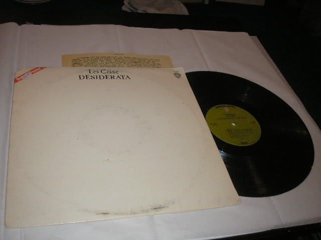 1971 Les Crane Desiderata LP BS 2570 VG With Insert  