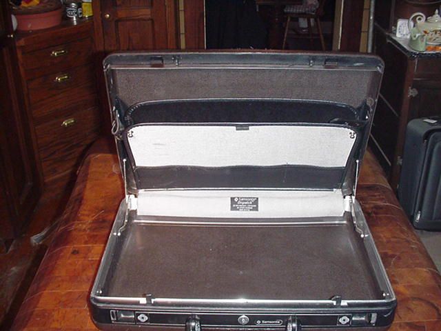 Black Retro Samsonite Dispatch Hard Briefcase Attaché Laptop Hard 