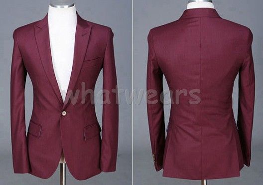 New Mens Fashion Stylish Slim Fit One Button Suit J04  