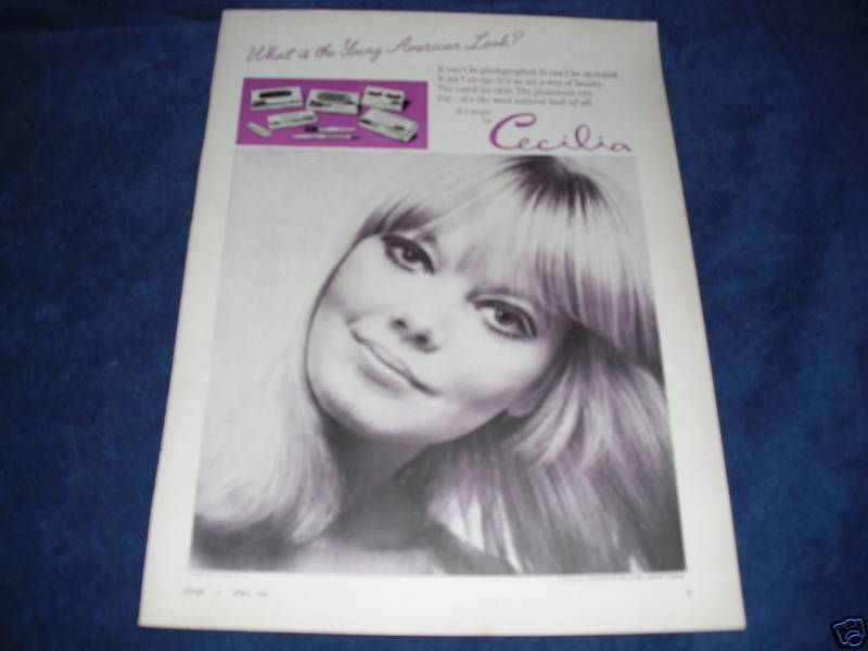 Cecilia Cosmetics   Young American Look 1966 Ad  