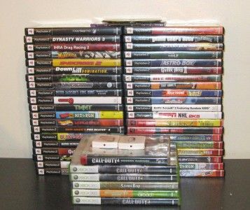 VIDEO GAME LOT OF PS2 ~ XBOX 360 ~ PS3 ~ DONGLES~ AS IS SCRATCHED NOT 