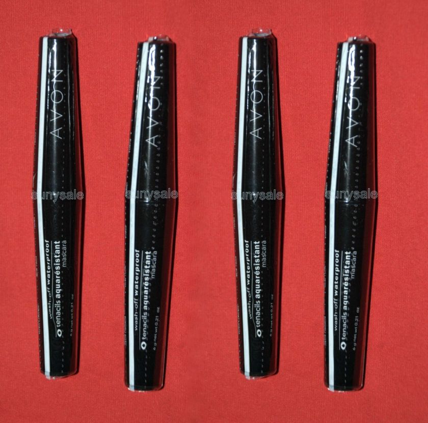 Lot of 4 AVON WASH OFF WATERPROOF Mascara NEW *Black $26 value  