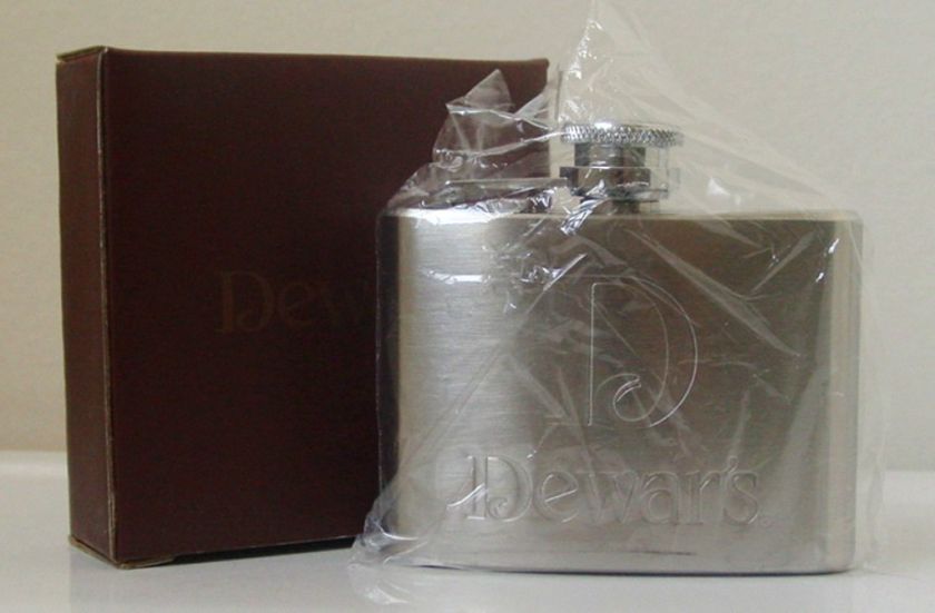 DEWARS WHISKY /SS FLASK   NIB  