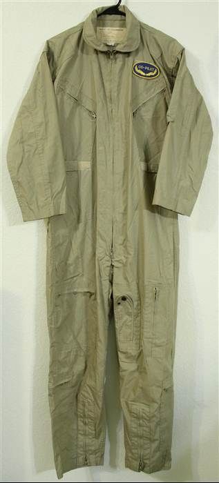 Military Style Intermediate Flight Suit Co Pilot Beige LS Coveralls 42 