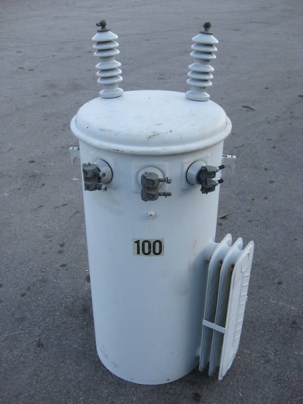 General Electric Pole Mount 100 kVA Transformer 13200/22860Y 120/240 
