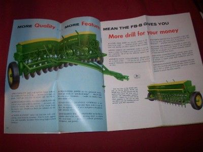 1960 John Deere FB B Fertilizer Grain Drill Brochure  