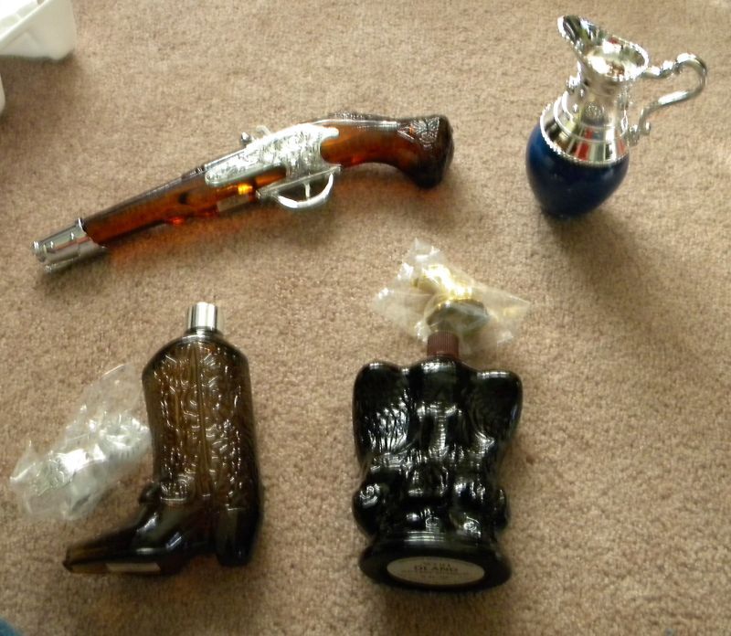 Lot of 4 Vintage Avon Decanters Bottles Aftershave  