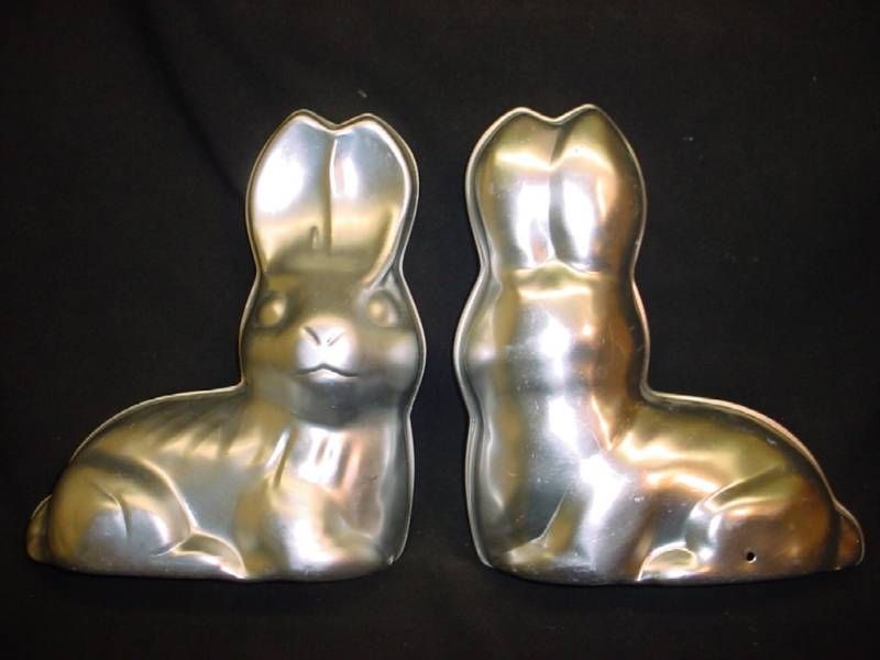 Vintage Wilton STANDUP ANIMAL cake pan BIG BUNNY RABBIT 3D mold 1974 