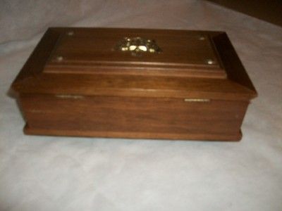 Vintage Wood Jewelry Box S.Sper Bijou  