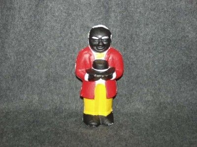 Aunt Jemima Mammy & Pappy Banks Door Stops Cast Iron Black Americana 