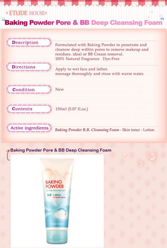 ETUDEHOUSE] Baking Powder BB Deep Cleansing Foam  