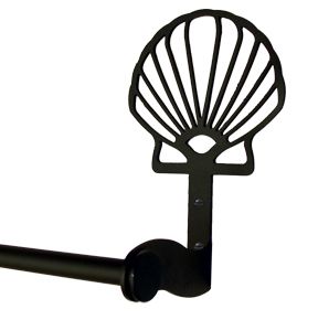 Seashore Beach House Shell Hand Towel BAR 18 Bath black  