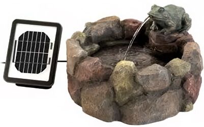 Garden Solar or Electric Power Froggie Water Fountain  