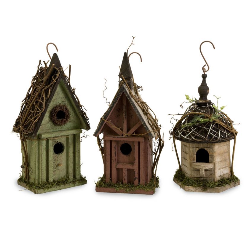 Imax Carthage Bird Houses   Set of 3  