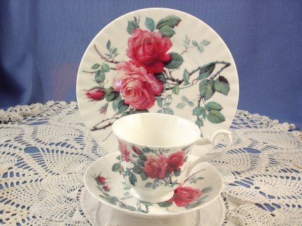 English Rose 3 pc. Bone China Set Made in England  