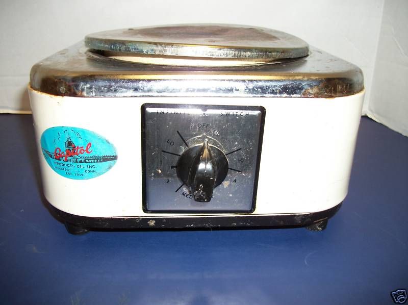 Vintage Capitol Hot Plate Burner Warmer  