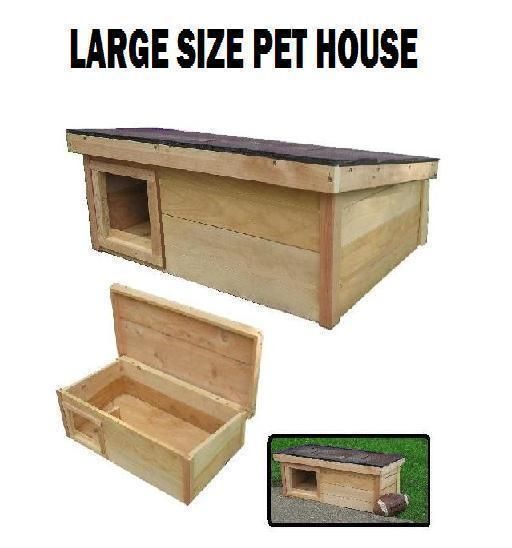 outdoor Cat Dog House puppy kitten Feral Pet kennel WARM shelter cedar 