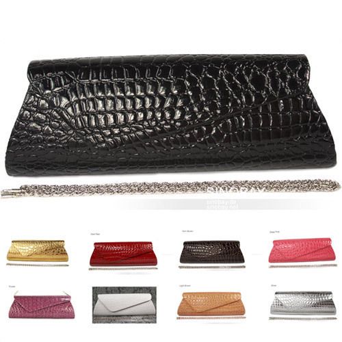 T22001 CLUTCH PURSE LADIES SNAKE VENING BAG Muticolors  