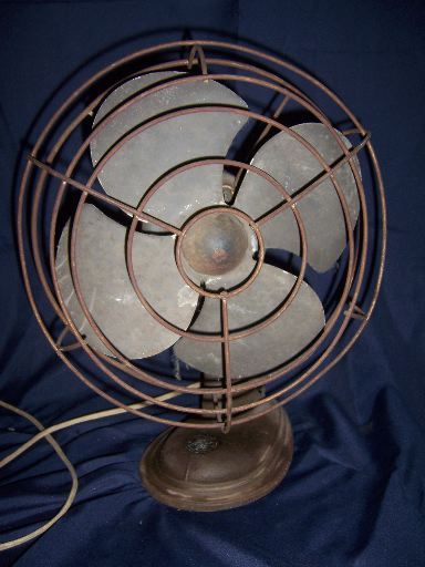 Vintage Atomic Industrial Metal Fan  