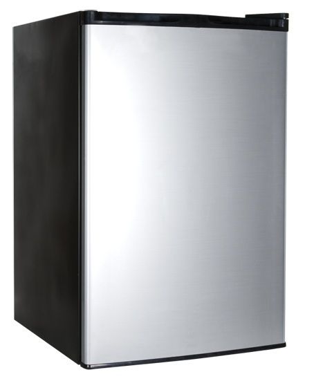 HAIER 4.5 CU FT COMPACT REFRIGERATOR FREEZER VIRTUAL STEEL HNSE045VS 