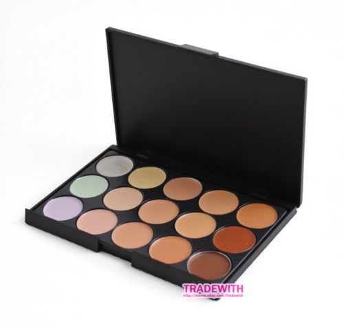 PRO 15 COLOR CREAM CAMOUFLAGE CONCEALER MAKEUP PALETTE  