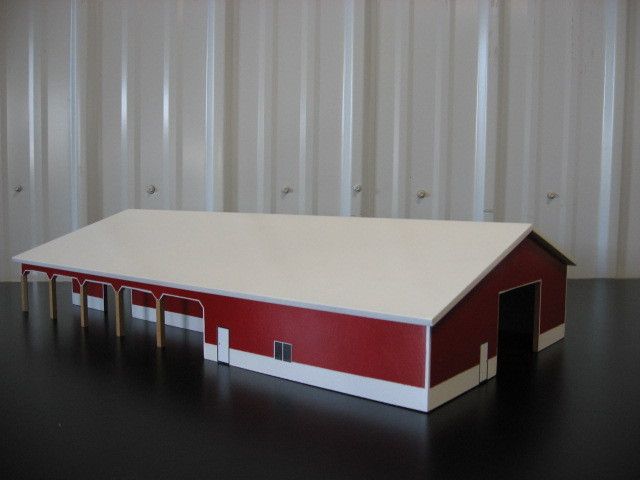 Farm Machine Shed 1/64 60x120 white/red  