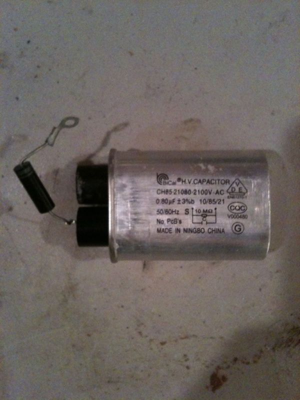 Microwave Oven High Voltage Capacitor w/ Paired Diode  