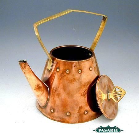 WMF Arts & Crafts Tea Kettle & Burner, Germany, Ca 1905  