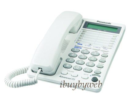 Panasonic KX TS208W 2 Line Corded Speaker Phone White  