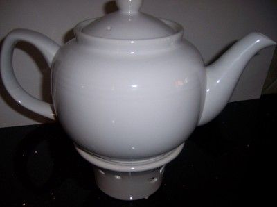 PORCELAIN TEA POT WHITE TEAPOT LIGHT VOTIVE CANDLE  