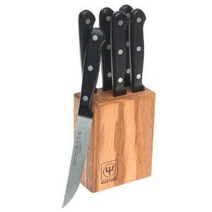 Wusthof Gourmet 7 Piece Steak Knife Set with Oak Block  